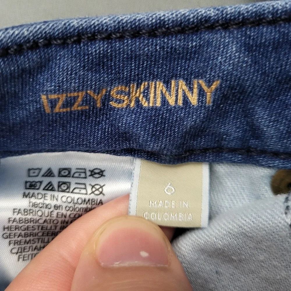 MICHAEL KORS Izzy Skinny Jeans Women Blue Wash Stretch Cotton‎ Blend Size 6